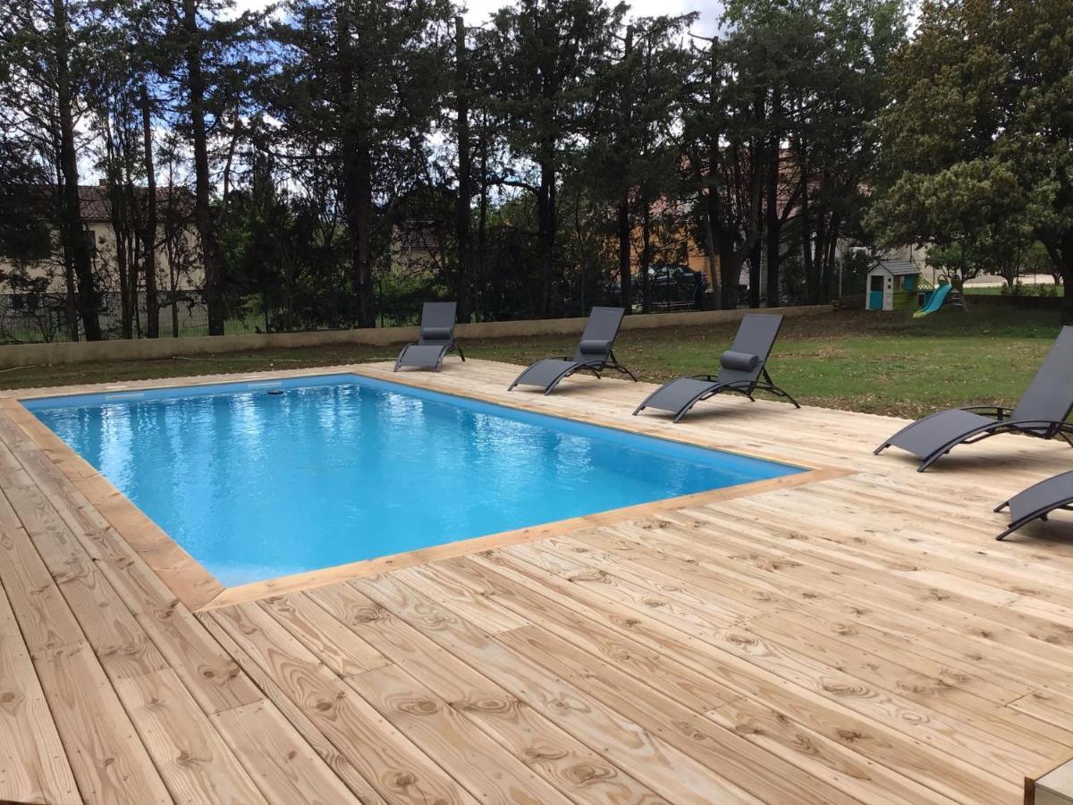 Gite Les Oliviers 10 Pers Piscine Au Calme 4 Etoiles Saint-Laurent-la-Vernede Ngoại thất bức ảnh